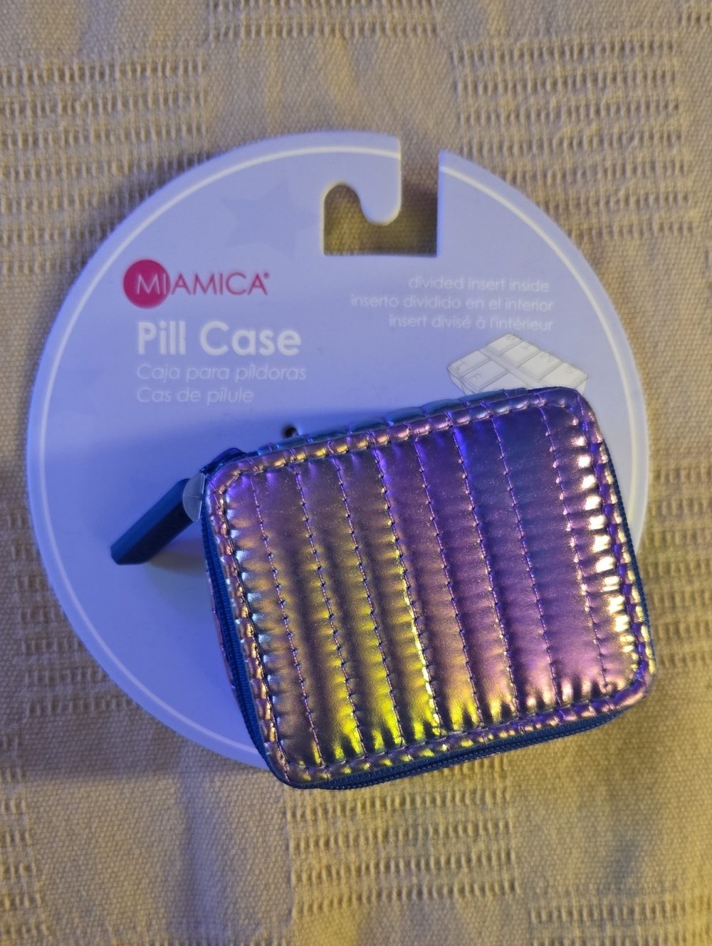 Miamica Iridescent Quilted Pill Case